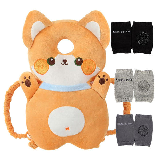 Baby Head Protector Cushion Backpack with 3 Knee Pads