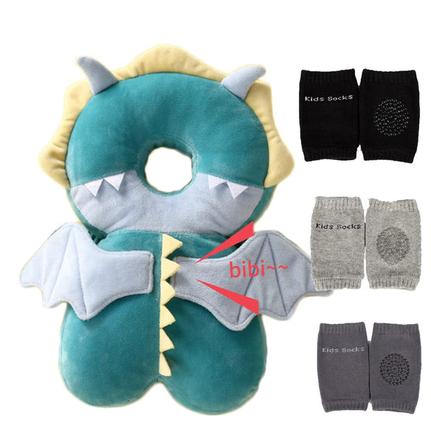 Baby Head Protector Cushion Backpack with 3 Knee Pads