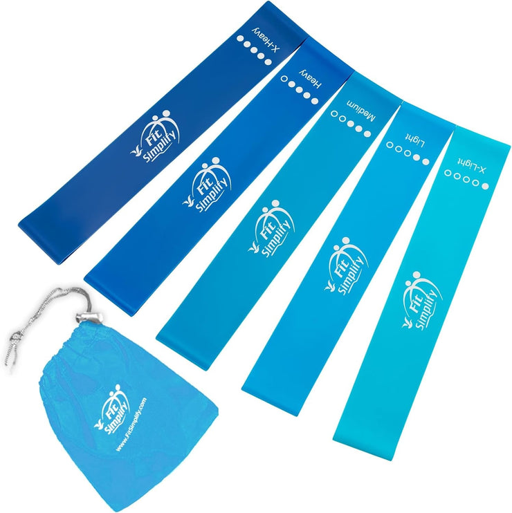 Resistance Exercise Bands with Instruction Guide and Bag