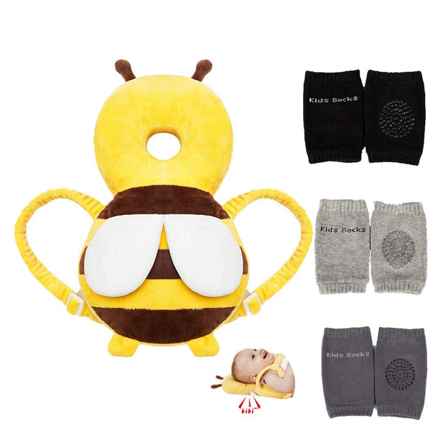 Baby Head Protector Cushion Backpack with 3 Knee Pads