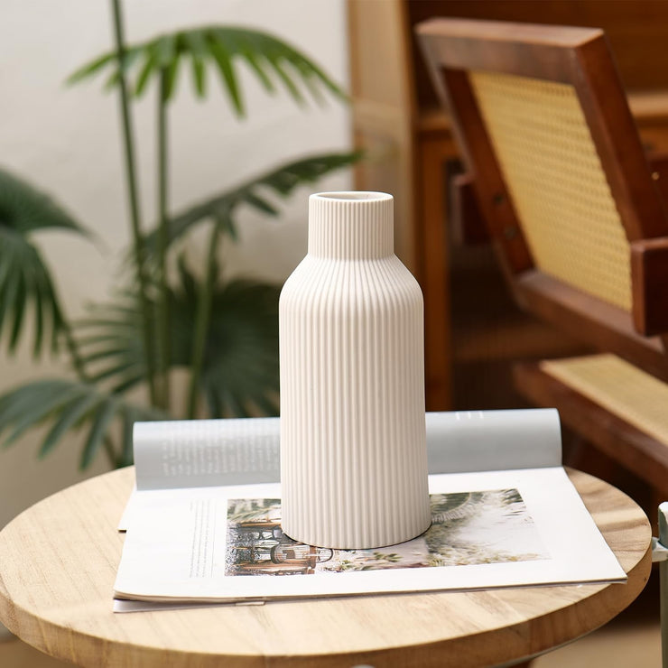 White Ceramic Flower Vase