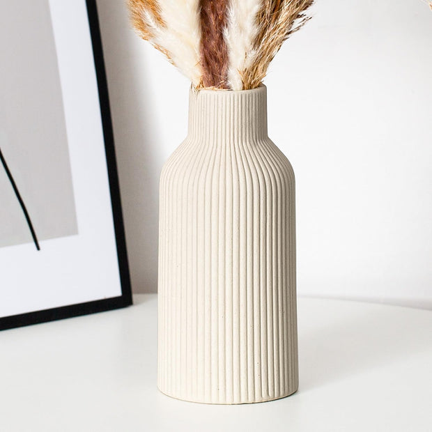 White Ceramic Flower Vase