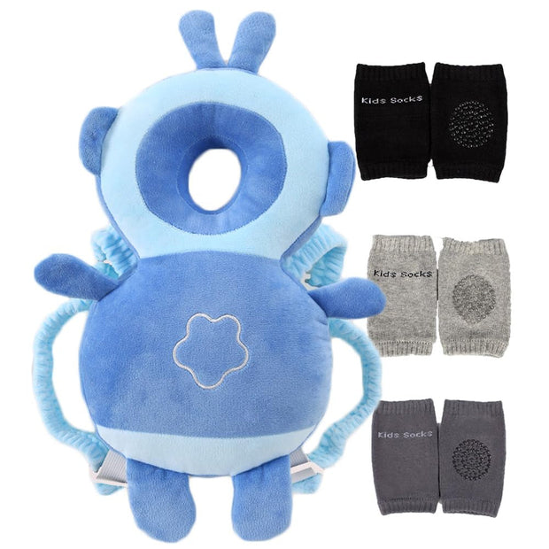 Baby Head Protector Cushion Backpack with 3 Knee Pads