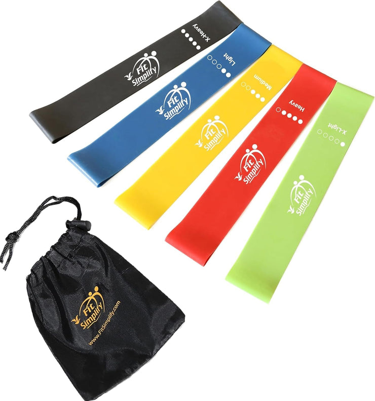 Resistance Exercise Bands with Instruction Guide and Bag