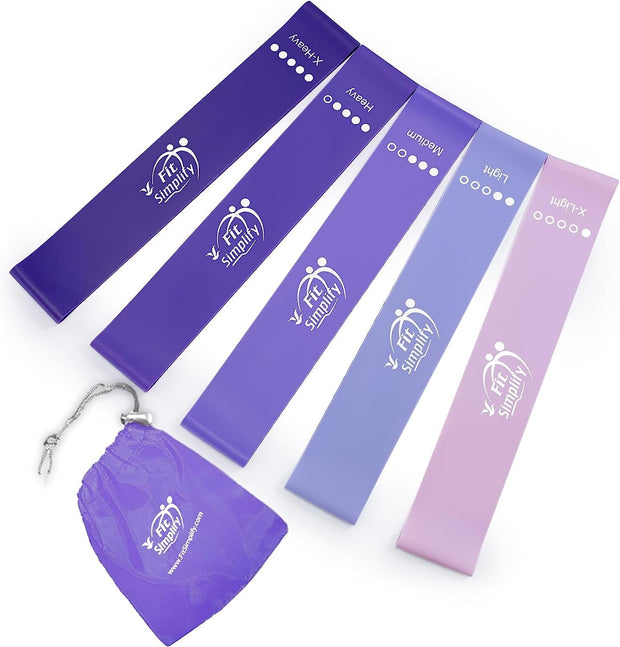 Resistance Exercise Bands with Instruction Guide and Bag