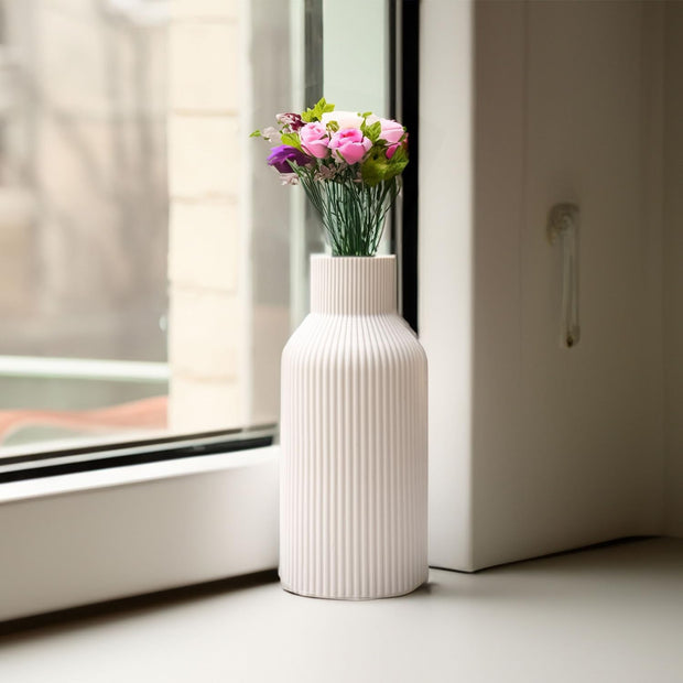 White Ceramic Flower Vase