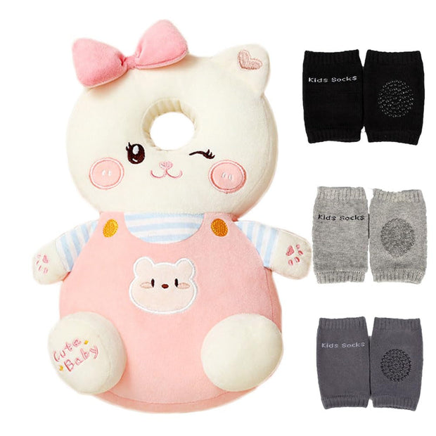 Baby Head Protector Cushion Backpack with 3 Knee Pads