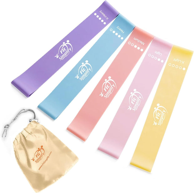 Resistance Exercise Bands with Instruction Guide and Bag