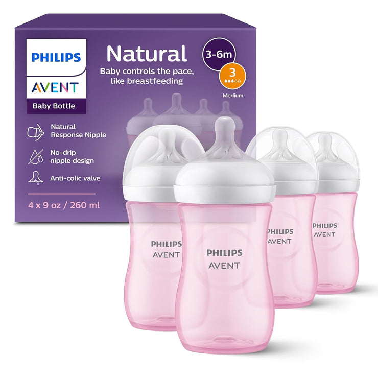Baby Bottles with Natural Response Nipples 