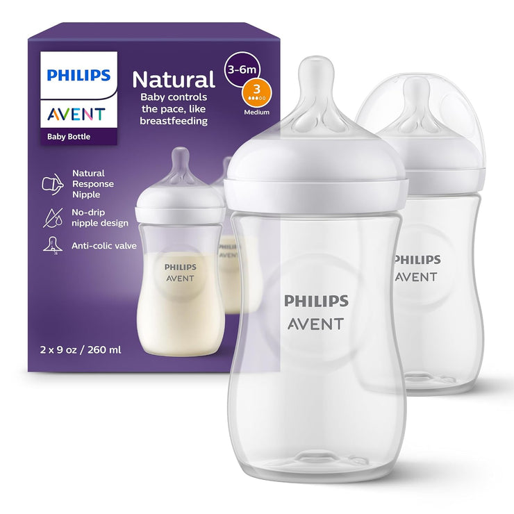 Baby Bottles with Natural Response Nipples 