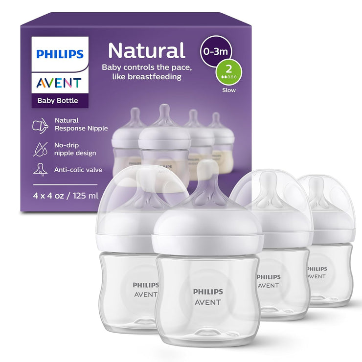 Baby Bottles with Natural Response Nipples 