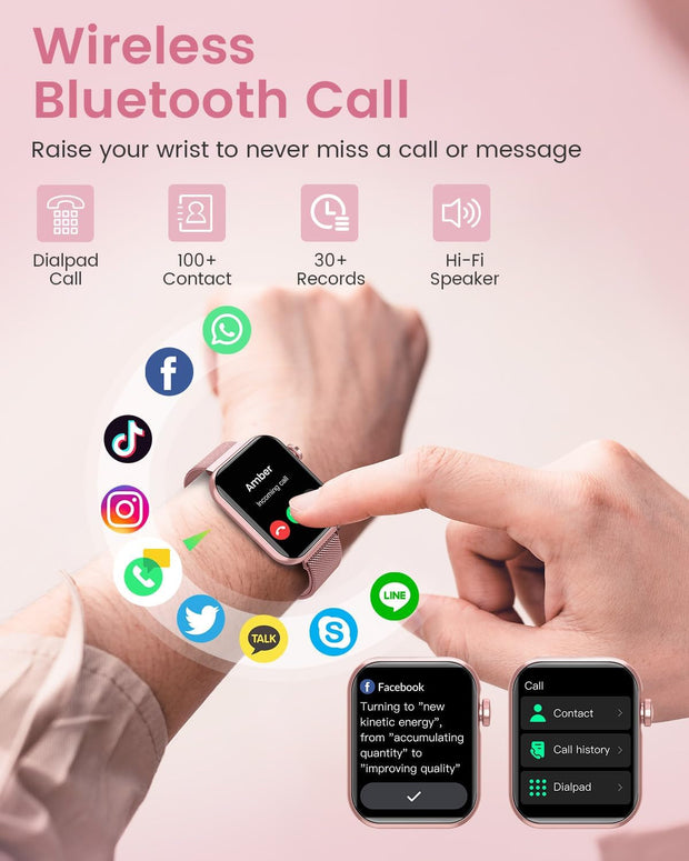 Fitness Tracker Smartwatch with Blood Pressure Monitor
