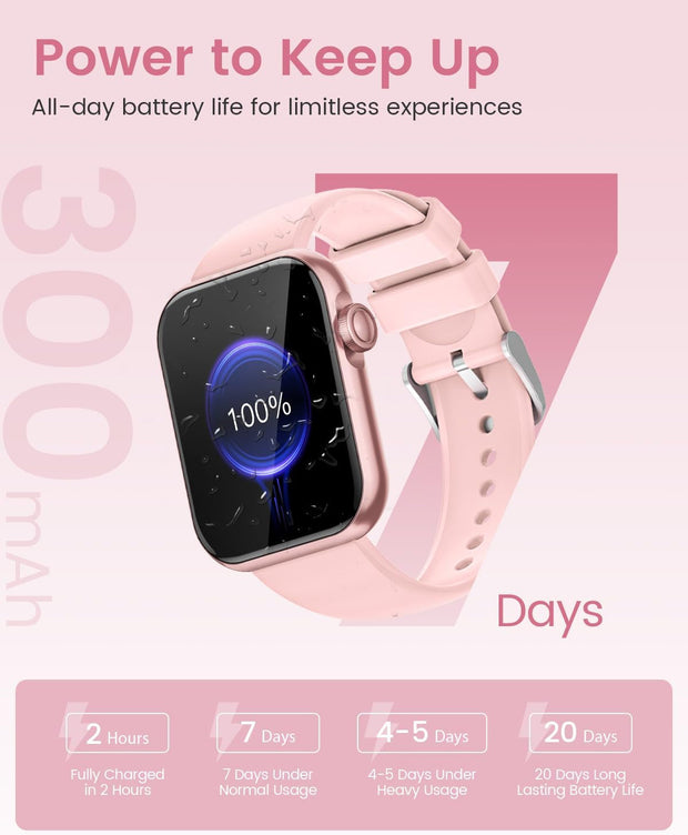 Fitness Tracker Smartwatch with Blood Pressure Monitor