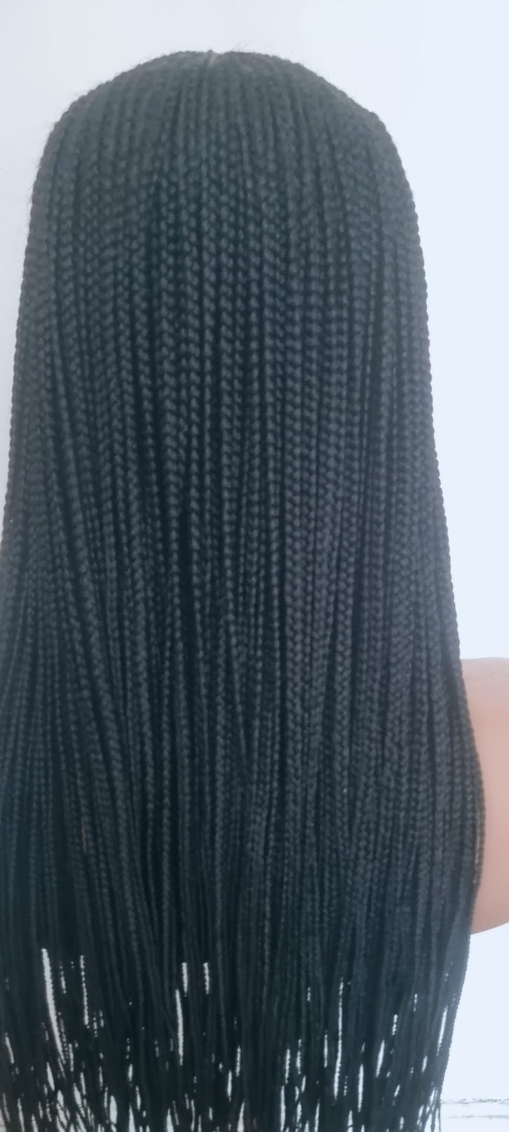 Teekayz 26-Inch All Back Braided Wig – Middle Part