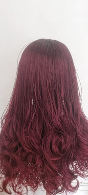 Teekayz 18-Inch Nano Sisi Braids Wig – Wine Color