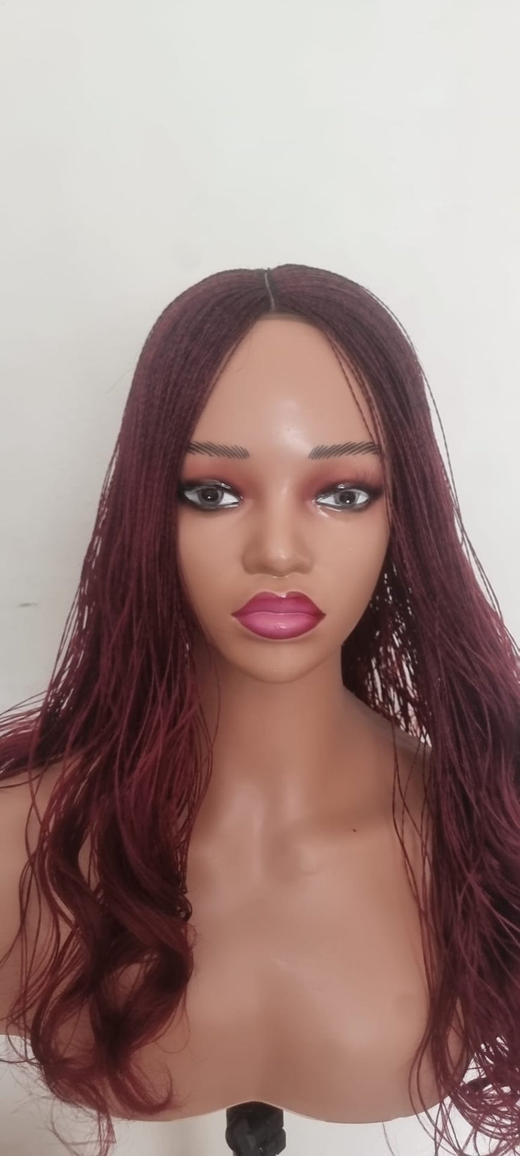Teekayz 18-Inch Nano Sisi Braids Wig – Wine Color