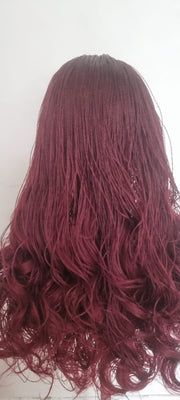 Teekayz 18-Inch Nano Sisi Braids Wig – Wine Color