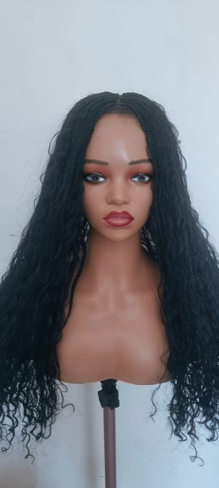 Teekayz 18-Inch Boho Braids Wig – Color 1 (Jet Black)