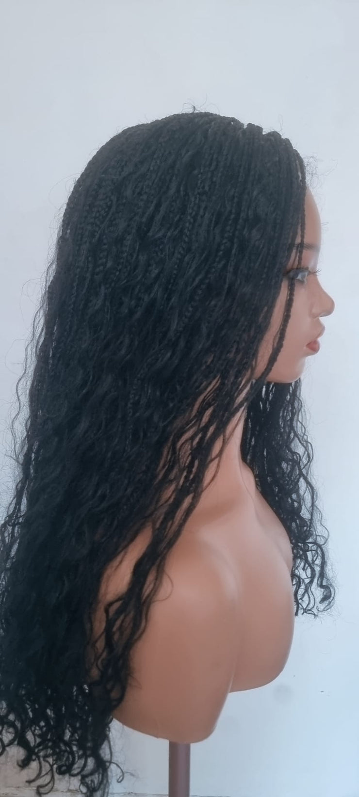 Teekayz 18-Inch Boho Braids Wig – Color 1 (Jet Black)