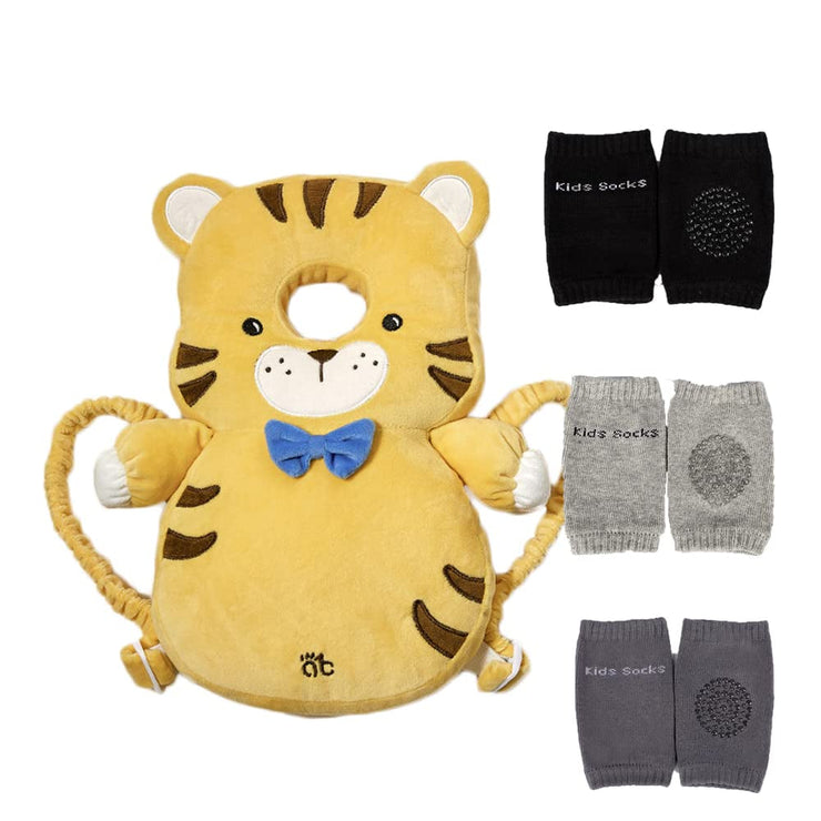 Baby Head Protector Cushion Backpack with 3 Knee Pads
