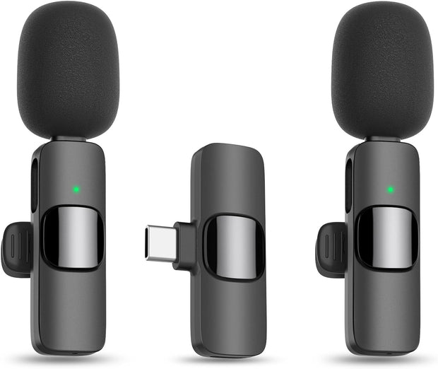 Wireless Lavalier Microphone, Type - C IPhone 15, 16, Rechargeable Wireless Microphone For Video Recording, Game Live Streaming, Interview, Vlog