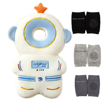Baby Head Protector Cushion Backpack with 3 Knee Pads
