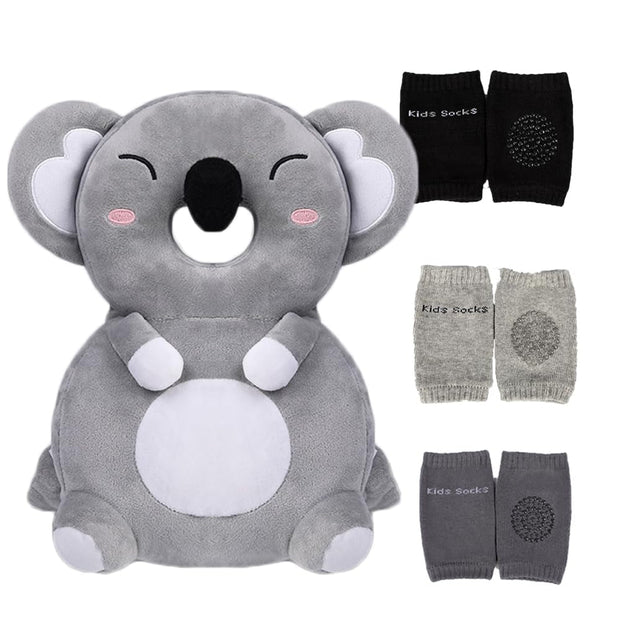 Baby Head Protector Cushion Backpack with 3 Knee Pads
