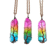 Crystal Pillar Tree of Life Pendant