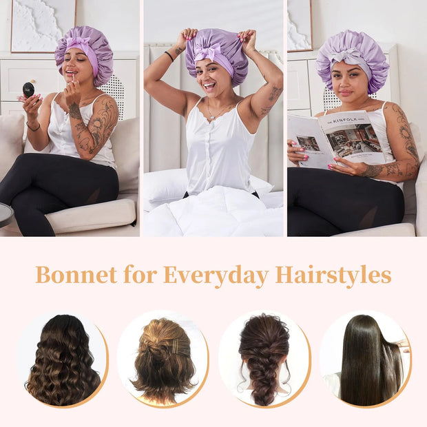 Silk Bonnet for Wavy Curly Natural Hair