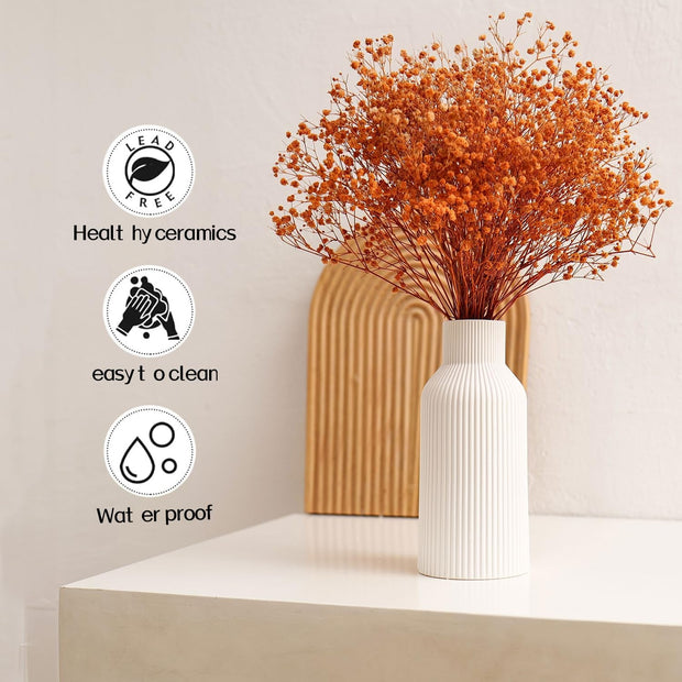 White Ceramic Flower Vase