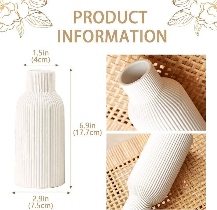 White Ceramic Flower Vase